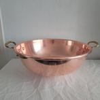 Grote antieke koperen jampan confiturepan pan 42 cm, Huis en Inrichting, Keuken | Potten en Pannen, Ophalen of Verzenden, Gebruikt