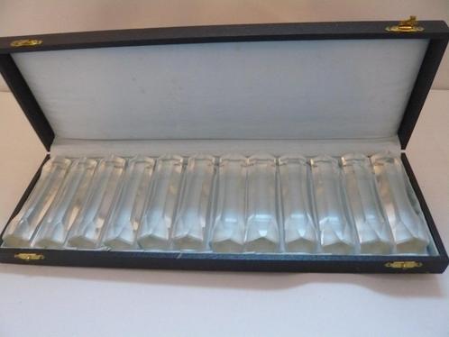 Bestekonderleggers kristal, Antiek en Kunst, Antiek | Glas en Kristal, Ophalen of Verzenden
