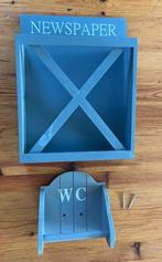 WC rol houder tijdschriftenhouder, Ophalen of Verzenden, Zo goed als nieuw, Grijs, Overige typen
