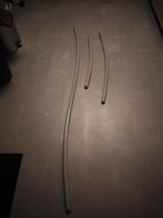 3 grijze houten trapleuningen - 121, 91 en 240 cm, Ophalen, Gebruikt, Trap