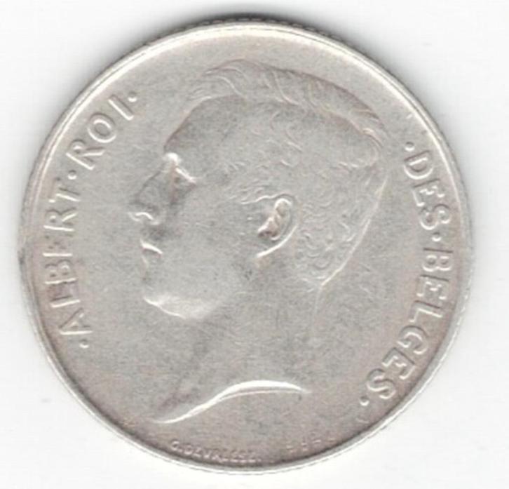 25-2070 Belgie 1 franc 1912, Postzegels en Munten, Munten | Europa | Niet-Euromunten, Losse munt, België, Zilver, Verzenden