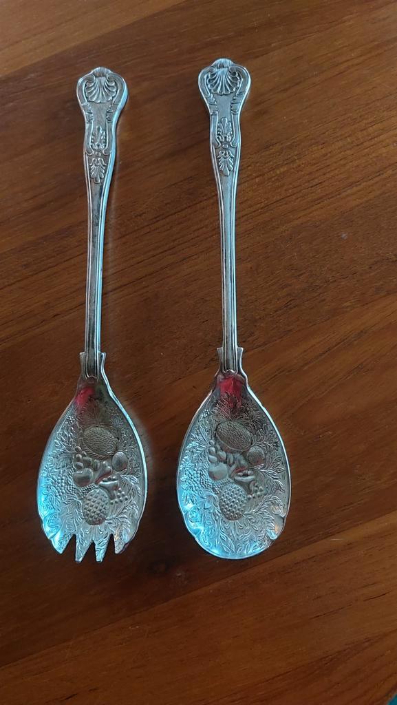 Verzilverd Sheffield Slabestek 1930-35, Antiek en Kunst, Antiek | Bestek, Ophalen of Verzenden