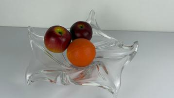 Grote vintage glazen design (fruit) schaal bloem beschikbaar voor biedingen