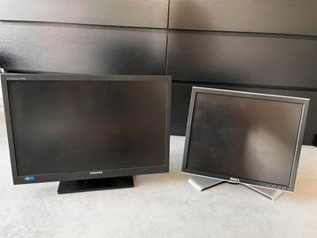 2 Monitoren: Samsung & Dell - Gebruikt beschikbaar voor biedingen