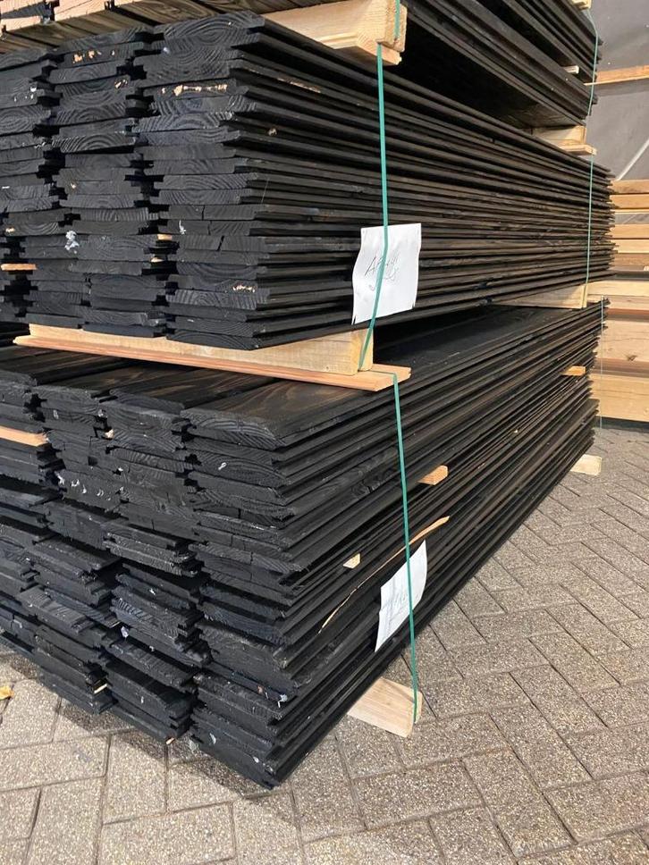 Douglas sponning plank 18x190x2200 B keus ZWART, Tuin en Terras, Palen, Balken en Planken, Nieuw, Planken, 250 cm of meer, Ophalen