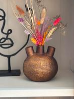 Koper kleurige tulpenvaas 3 toetervaas, Huis en Inrichting, Woonaccessoires | Vazen, Ophalen, Overige materialen, Gebruikt, Overige kleuren