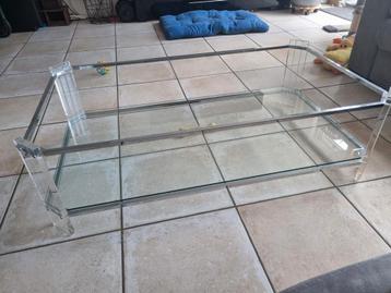 Glazen Salontafel met 2 Glasplaten beschikbaar voor biedingen