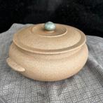 Siam celadon pottery schaal met deksel thailand handgemaakt, Ophalen of Verzenden
