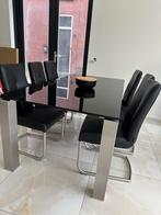 Mooie stoelen en tafel, inclusief beschermglas, Huis en Inrichting, Complete eetkamers, Ophalen, Zo goed als nieuw, 6 tot 8 stoelen