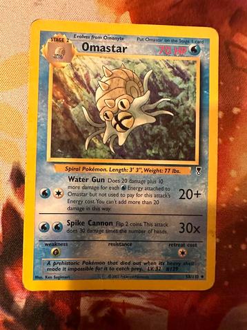 Pokemon Kaart Omastar 58/110 Legendary set 2002 Vintage