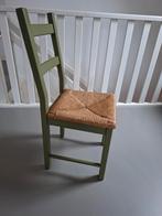 Houten stoel, groen (zelf geschilderd), Huis en Inrichting, Stoelen, Ophalen, Gebruikt, Overige kleuren, Hout