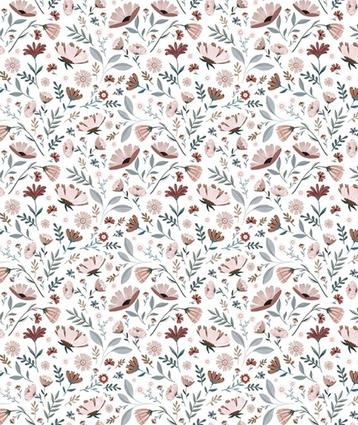 Kinderbehang Bloemenzee Bloemen Zee Roze Lilipinso beschikbaar voor biedingen