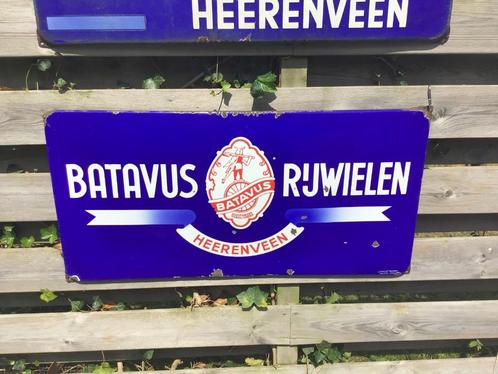 Batavus emaillebord, Verzamelen, Merken en Reclamevoorwerpen, Gebruikt, Reclamebord, Ophalen