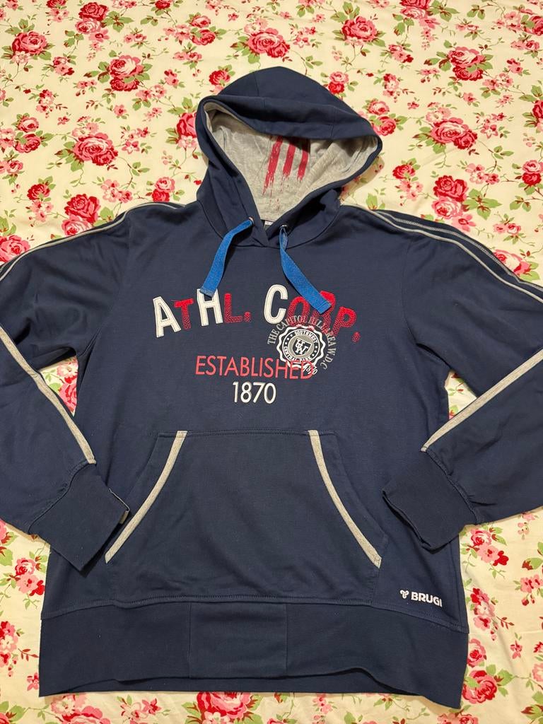 Brugi blauwe hoodie maat M, Ophalen of Verzenden, Zo goed als nieuw, Maat 48/50 (M), Blauw