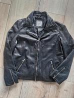 Leren bikerjack by Mauritius, Zwart, Maat 46/48 (XL) of groter, Ophalen of Verzenden, Zo goed als nieuw