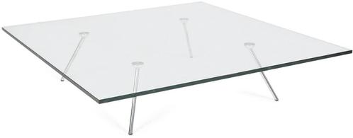 Salontafel glas Henk Vos (120x120), Huis en Inrichting, Tafels | Salontafels, Gebruikt, Minder dan 50 cm, 100 tot 150 cm, 100 tot 150 cm