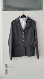 Montar wedstrijdjasje grijs met plastron, Dressuur, Ophalen of Verzenden, Zo goed als nieuw, Dames