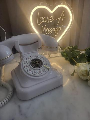audio gastenboek witte telefoon trouwtelefoon ,gender reveal beschikbaar voor biedingen