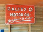 caltex emaille bord  zeer zeldzaam, Verzamelen, Ophalen of Verzenden, Reclamebord