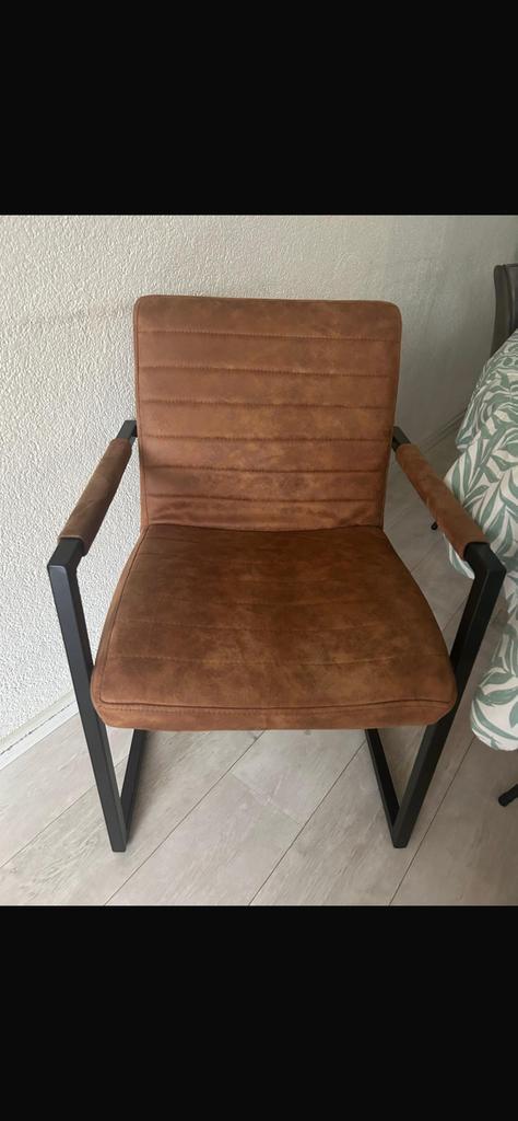 Goossens terra stoel, Huis en Inrichting, Stoelen, Gebruikt, Eén, Stof, Overige kleuren, Ophalen