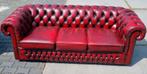 Chesterfield bank Engels antiek rood + BEZORGING GRATIS, Chesterfield, Ophalen of Verzenden, Zo goed als nieuw, Rechte bank