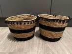 2 rieten mandjes xenos, Huis en Inrichting, Ophalen of Verzenden, Zo goed als nieuw, Rond, Riet