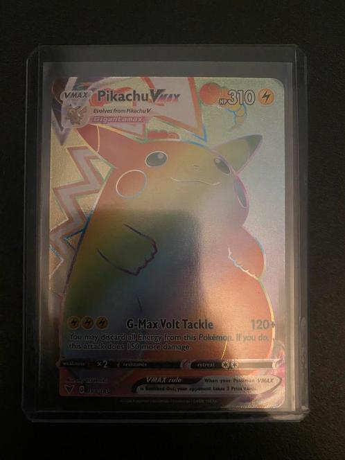 Pokemon Pikachu Vmax rainbow 188/185, Hobby en Vrije tijd, Verzamelkaartspellen | Pokémon, Zo goed als nieuw, Losse kaart, Ophalen of Verzenden