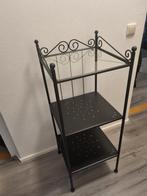 Zwart kastje met glasplaat IKEA, Huis en Inrichting, Kasten | Overige, Ophalen, Zo goed als nieuw