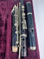 Antieke, ebbenhouten dwarsfluit – met het originele etui., Muziek en Instrumenten, Blaasinstrumenten | Dwarsfluiten en Piccolo's