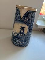 Delfts blauwe kan met molen, Ophalen of Verzenden