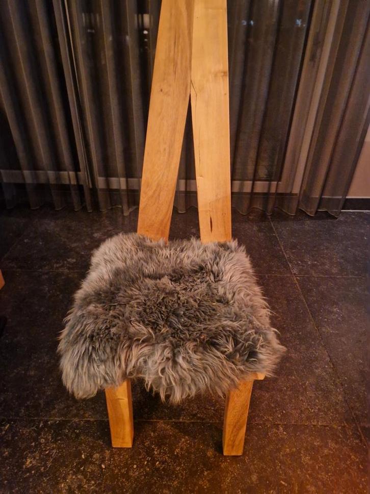 Houten Stoel met Uniek Design, Huis en Inrichting, Stoelen, Eén, Hout, Bruin, Ophalen