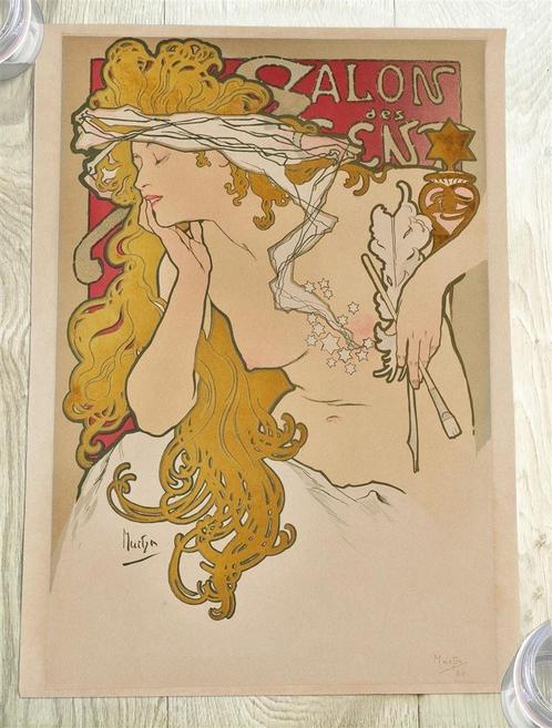 ALPHONSE MUCHA Art Nouveau Kunst Poster Affiche, Verzamelen, Posters, Nieuw, Rechthoekig Staand, Verzenden