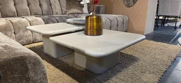 Salontafel Siminto 80/80 60/60 & 40/40 Cm  Beige -30%  beschikbaar voor biedingen