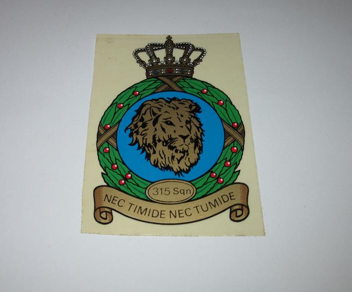315 Squadron sticker (3), Verzenden, Luchtmacht, Nederland, Overige typen