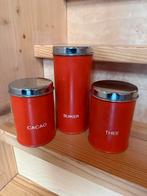 Retro oranje Brabantia voorraadbussen, Verzamelen, Retro, Ophalen of Verzenden, Huis en Inrichting