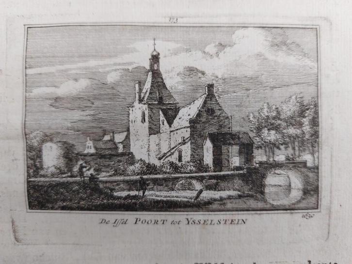 173 / Issel poort tot Yssekstein - IJsselstein Gravure, Antiek en Kunst, Kunst | Etsen en Gravures, Ophalen of Verzenden