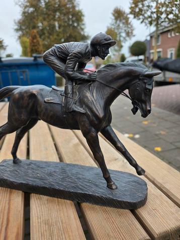 Bronzen Beeld: Paard met Ruiter beschikbaar voor biedingen