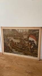 Schoolplaat Tocht naar Chattam 1667 Zeer oud!!, Ophalen, Geschiedenis