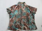 bruin/groenblauwe blouse, km, maat 42, M&S mode, M&S mode, Bruin, Maat 42/44 (L), Ophalen of Verzenden