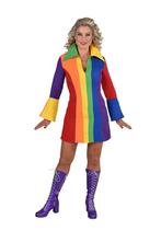Leuke REGENBOOG/CARNAVAL/FLOWER POWER/PARTY jurk (diverse ma, Ophalen, Carnaval, Maat 42/44 (L), Nieuw