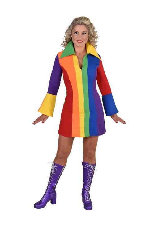 Leuke REGENBOOG/CARNAVAL/FLOWER POWER/PARTY jurk (diverse ma, Kleding | Dames, Carnavalskleding en Feestkleding, Nieuw, Kleding