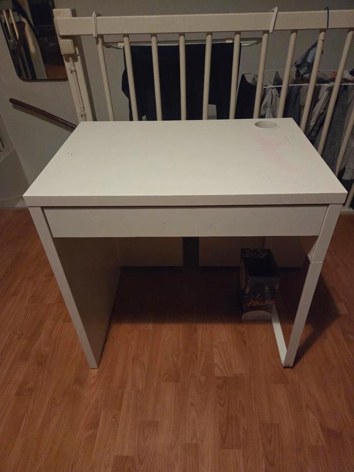 Bureau met lade en stalen poten, Huis en Inrichting, Bureaus, Gebruikt, Bureau, Ophalen of Verzenden