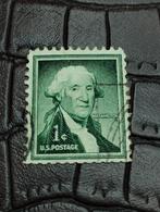 Amerikaanse postzegel, 1954, George Washington, één cent., Postzegels en Munten, Postzegels | Oceanië, Ophalen of Verzenden