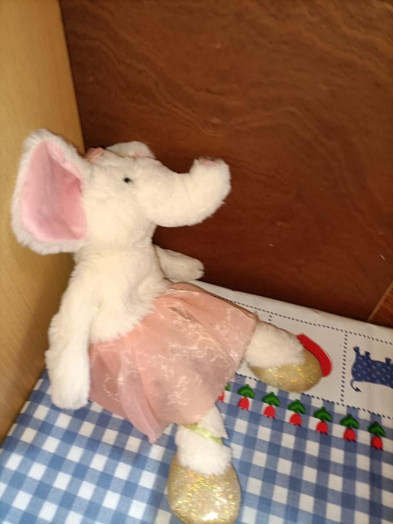 Witte olifant knuffel met roze tutu ballerina KSD Aalten, Kinderen en Baby's, Speelgoed | Knuffels en Pluche, Ophalen of Verzenden