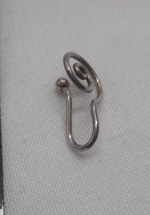 Zilveren neus piercing clips (zonder gaatje) nr.2028, Sieraden, Tassen en Uiterlijk, Piercings, Zo goed als nieuw, Neuspiercing