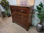 Antieke Engelse ladenkast, commode, achter de bovenste lade, Ophalen of Verzenden, Zo goed als nieuw, 25 tot 50 cm, Minder dan 100 cm