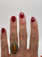 Z982 Prachtige zilveren Fischland ring maat 17,5, Sieraden, Tassen en Uiterlijk, Ophalen of Verzenden, Zilver, Ring, Met edelsteen