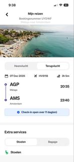 Vliegtickets Amsterdam - Malaga met hotel in ams, Tickets en Kaartjes, Trein, Bus en Vliegtuig, Twee personen, Vliegtuig, Met bestemming of datum