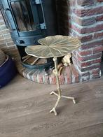 Super leuk bijzettafeltje, goudkleurig., Huis en Inrichting, Tafels | Bijzettafels, Minder dan 55 cm, Metaal of Aluminium, Rond