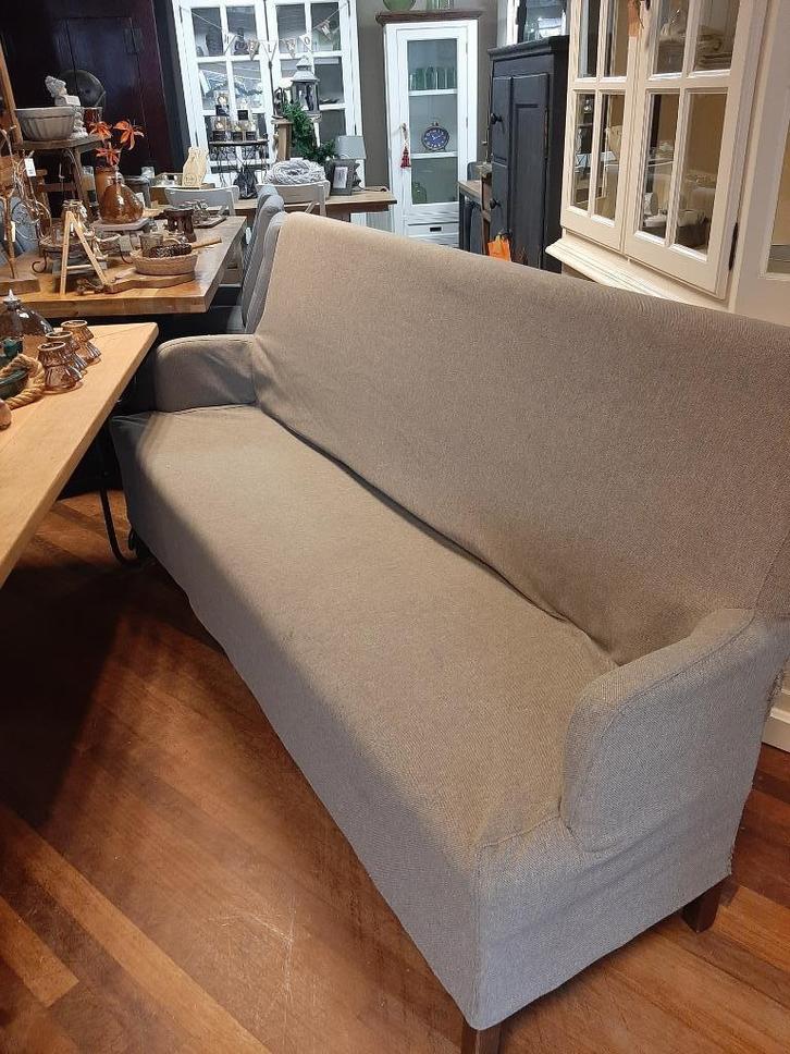 Stoffen eetkamerbank taupe, Huis en Inrichting, Banken | Bankstellen, Gebruikt, Rechte bank, Overige maten, 150 tot 200 cm, Minder dan 75 cm